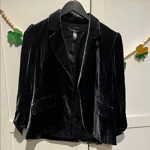 Laundry By Shelli Segal Black Velvet Blazer Jacket
